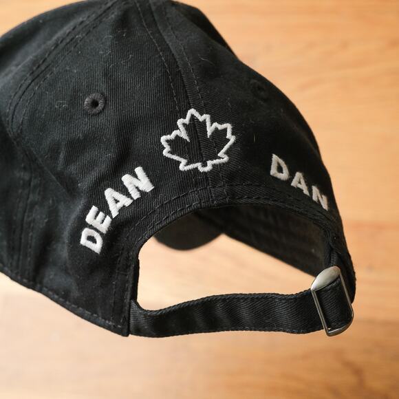 Dsquared2 Black Double Mirror Logo Baseball Cap Hat Adjustable Rare Designer - Picture 4 of 5